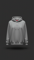 Cloud Grey Relaxed Hoodie Minimal Branding