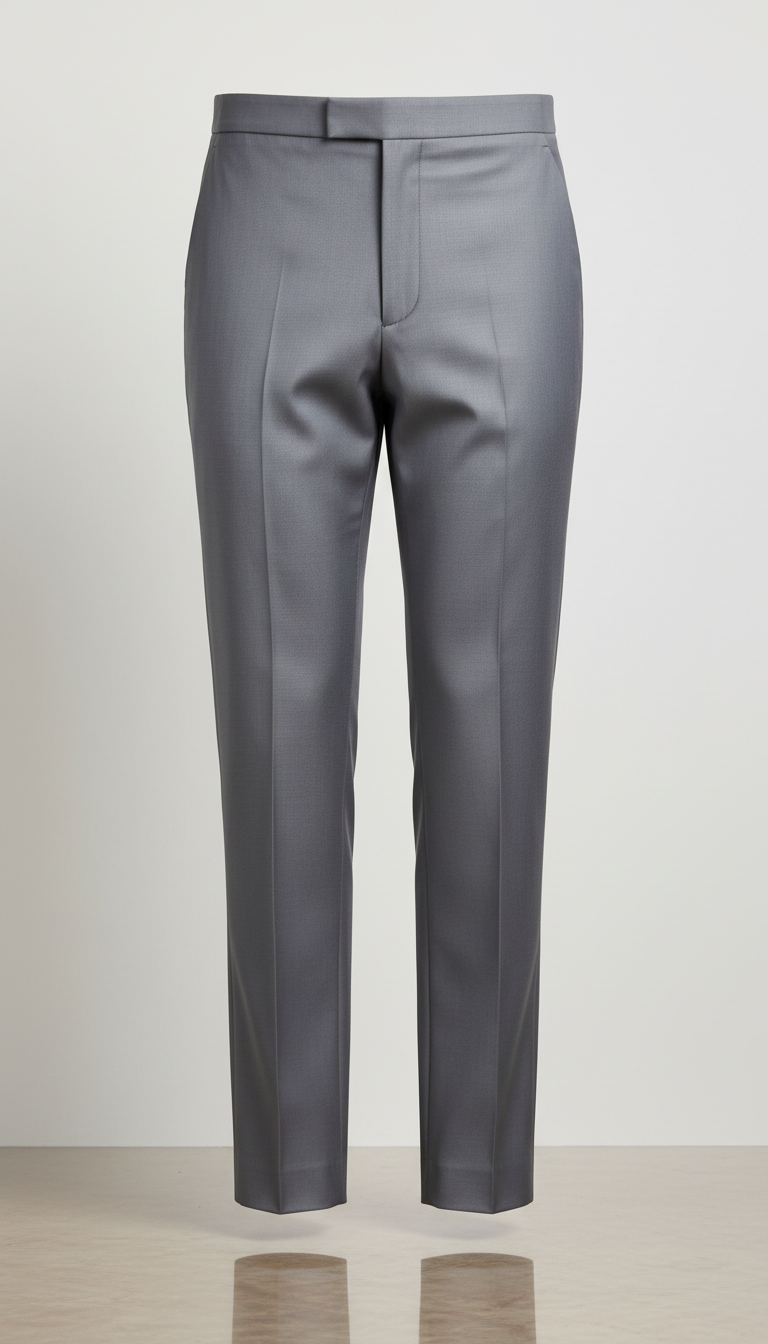 Steel straight-leg trousers