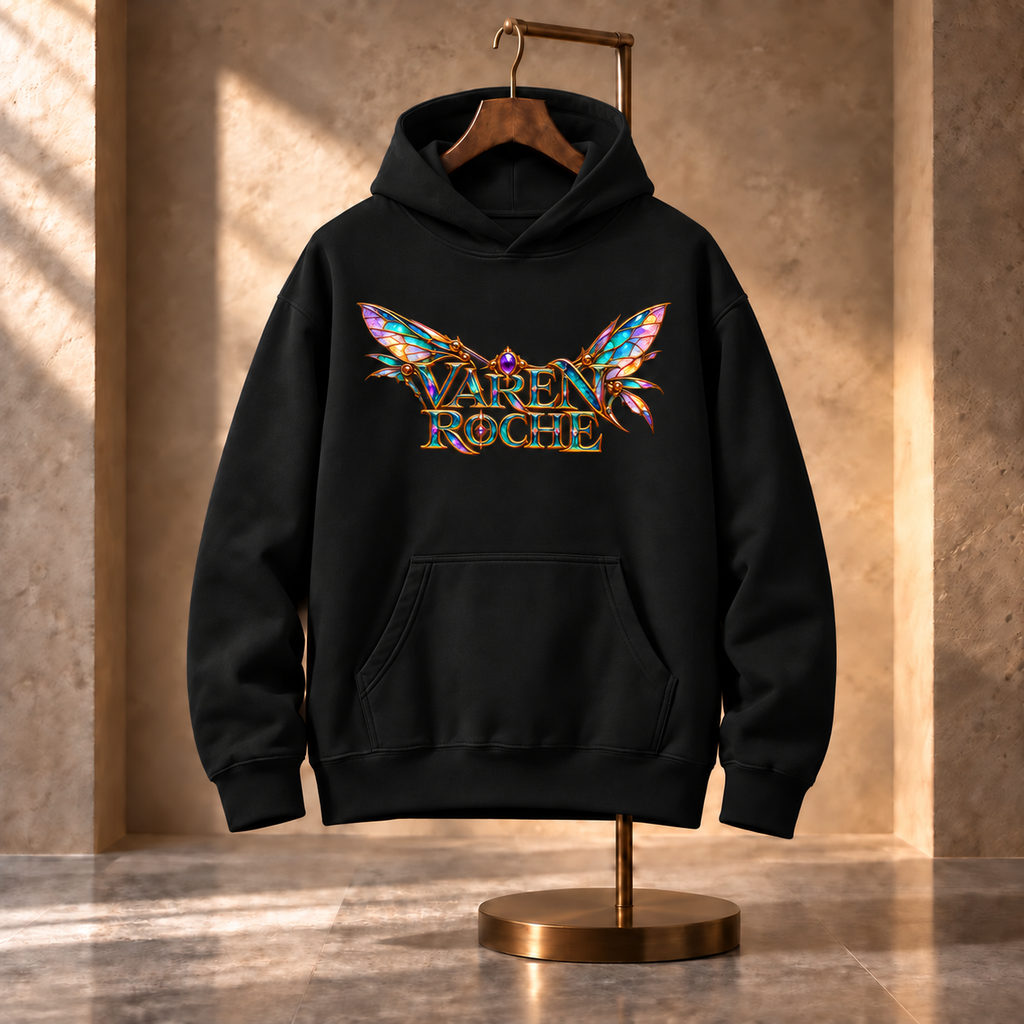 THE OPALINE RELIC OBSIDIAN HOODIE