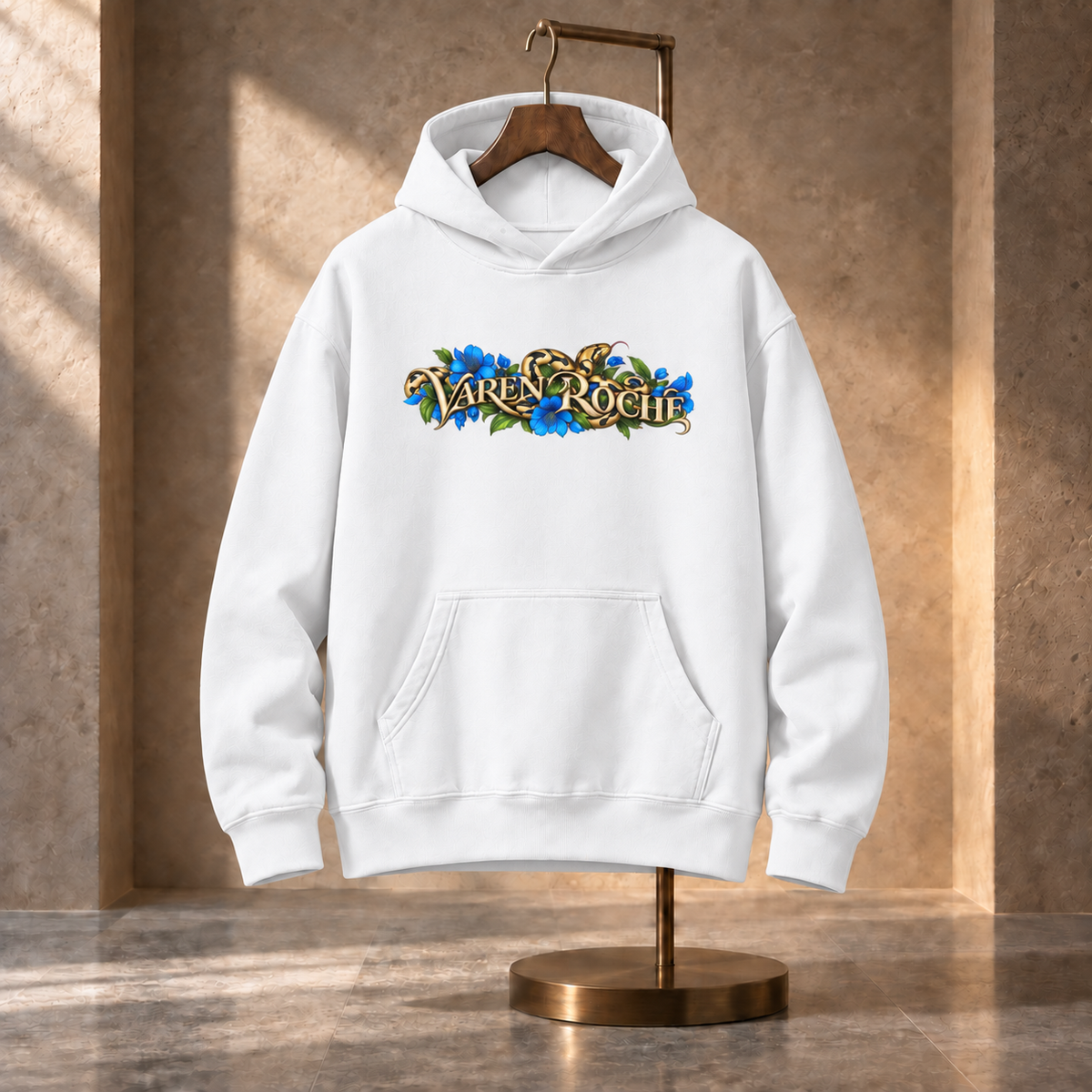 THE SERPENT BLOOM ARCTIC WHITE HOODIE